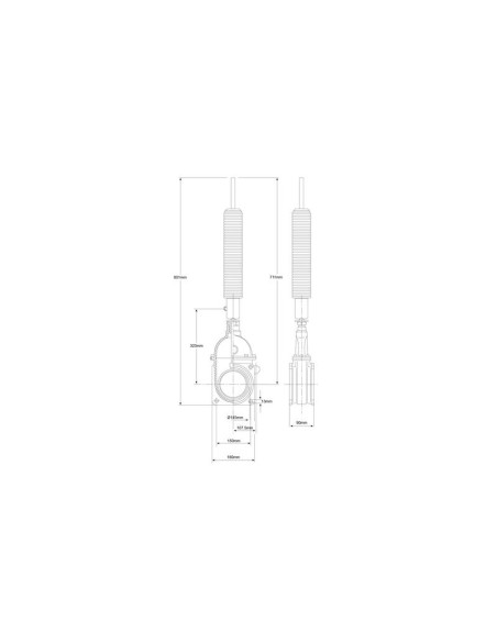 Válvula de paso con cilindro hidráulico con muelle - Doble brida 6''