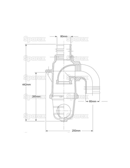 Válvula sifon Ø60mm