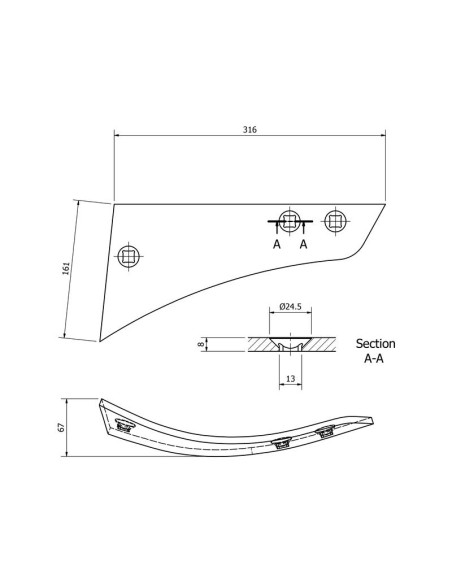Tajadera - Dcho., (Rabewerk) Corresponde a: 27010701 , VRP-292 O