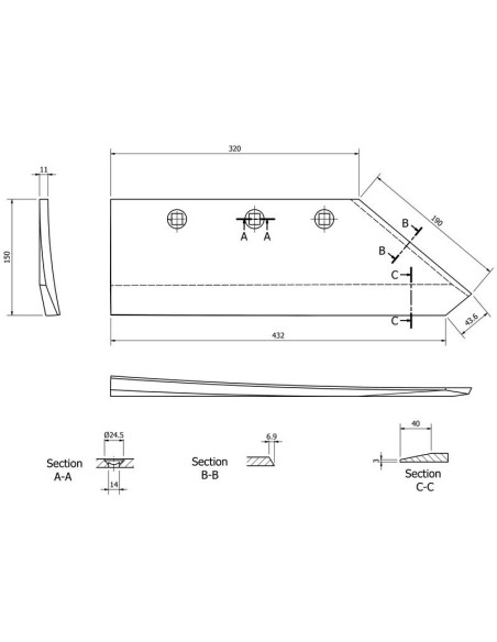 Tajadera - Dcho., 14'', (Gregoire Besson) Corresponde a: 172418