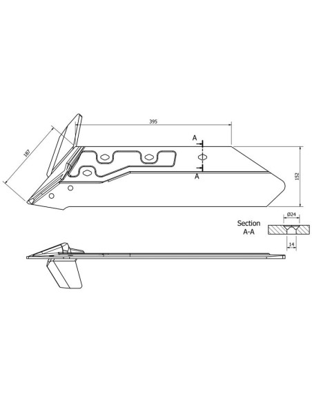 Tajadera - Izdo., 16'', (Kuhn) Corresponde a: 580887