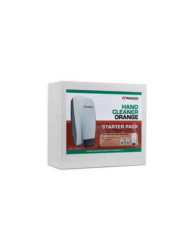 MACO Limpiador de manos con aroma de naranja - juego de 2x4 litros y dispensador