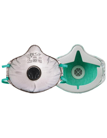 Mascarilla Para Polvo BLS Zer031C - FFP3CA (Con capa de carbono activo)
