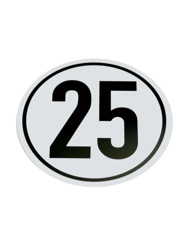 Pegatina de velocidad de 25 km/h