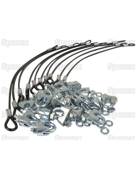 Abrazadera seguridad trenzada, Adecuado para muelle 10mm,