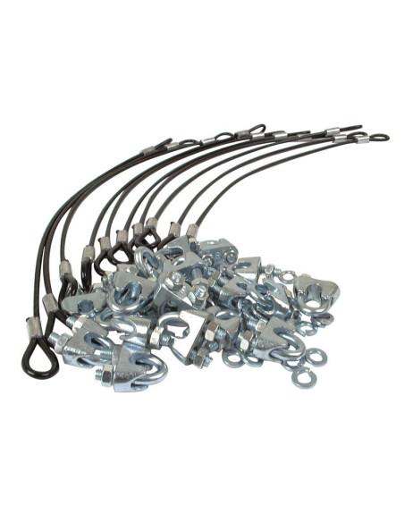 Abrazadera seguridad trenzada, Adecuado para muelle 8mm,