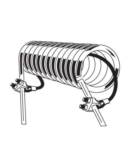 Abrazadera seguridad trenzada, Adecuado para muelle 8mm,