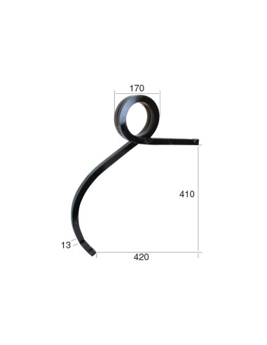 Brazo cultivador chisel - 25x25x475 Izdo....