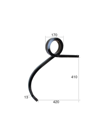 Brazo cultivador chisel - 25x25x475 Izdo. Corresponde a: 0136602