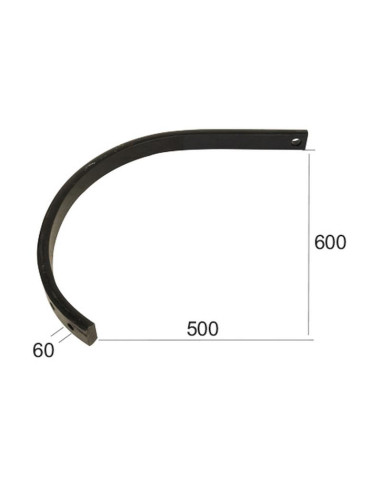 Brazo cultivador curvo 55x25mm