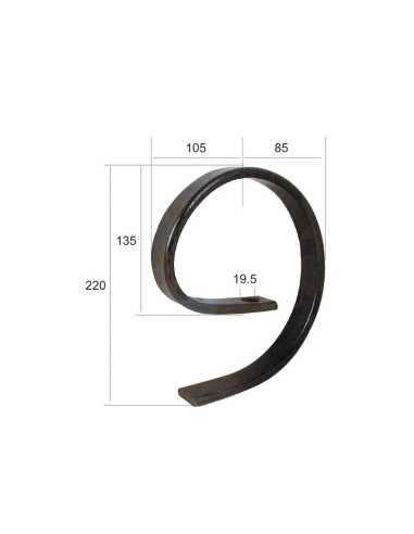 Brazo cultivador muelle 32x10mm