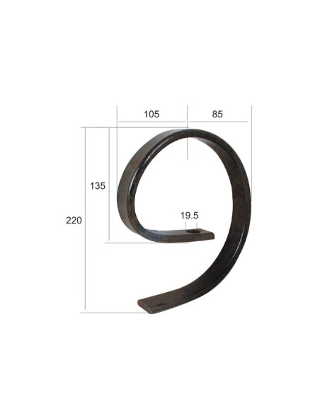 Brazo cultivador muelle 32x10mm