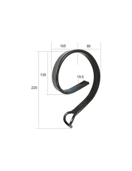 Brazo cultivador muelle 32x10mm