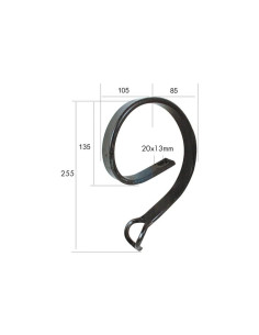 Brazo cultivador muelle 32x10mm Corresponde a: E57515 2