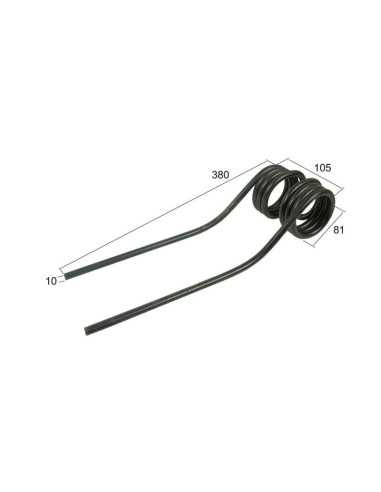 Muelle - Henificador - - - Longitud:380mm,...