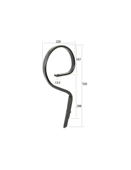 Brazo cultivador muelle 32x10x520mm