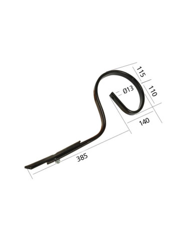 Brazo cultivador muelle 32x10x525mm