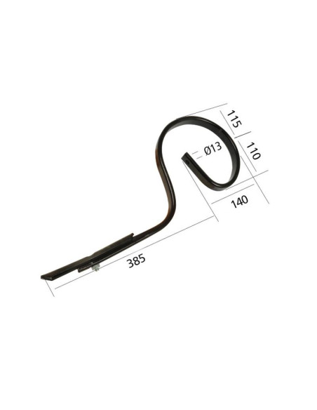 Brazo cultivador muelle 32x10x525mm