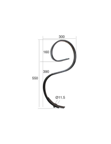 Brazo cultivador muelle 32x10x550mm Corresponde...
