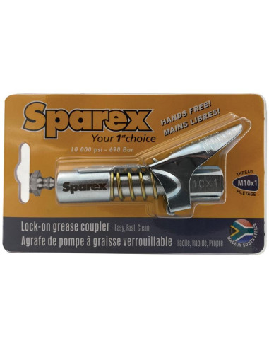 Acoplador de lubricante con bloqueo activado...