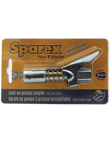 Acoplador de lubricante con bloqueo activado con gatillo, M10