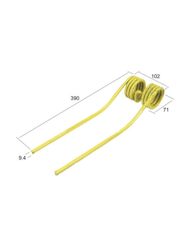 Muelle - Henificador - - - Longitud:390mm,...