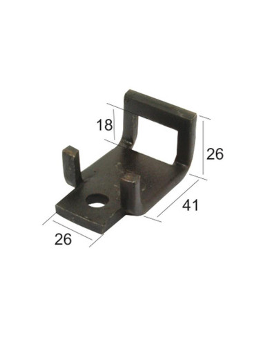 Brida brazo cultivador 25x8mm Suitable for 40x10mm