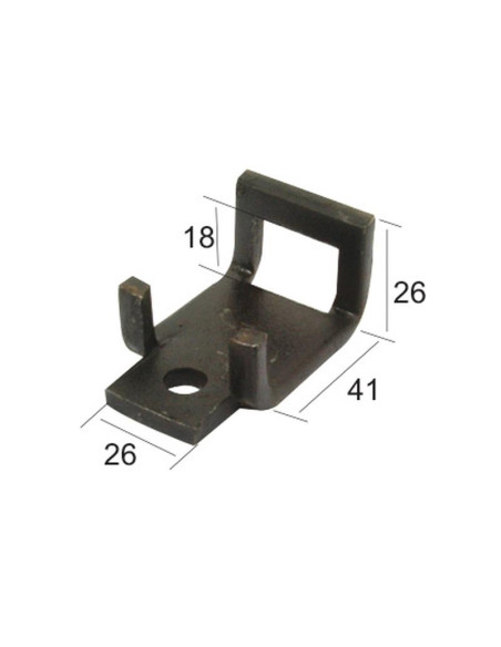 Brida brazo cultivador 25x8mm Suitable for 40x10mm