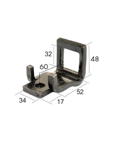 Brida brazo cultivador 32x10mm Suitable for 50x12mm
