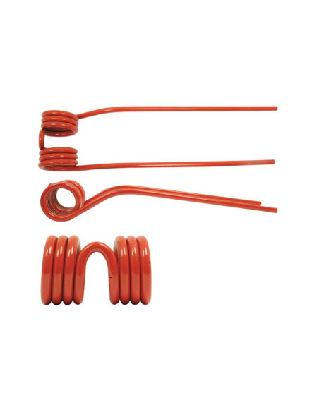 Muelle - Henificador - Dcho. - Longitud:411mm, Anchura:95mm, Ø9mm - Recambio para Claas, Bautz Corresponde a: 9024822