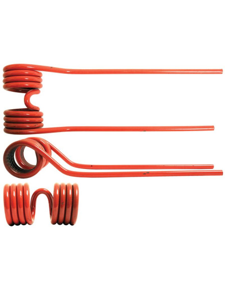 Muelle - Henificador - Dcho. - Longitud:420mm, Anchura:114mm, Ø10mm - Recambio para Kverneland, Taarup Corresponde a: 67274100