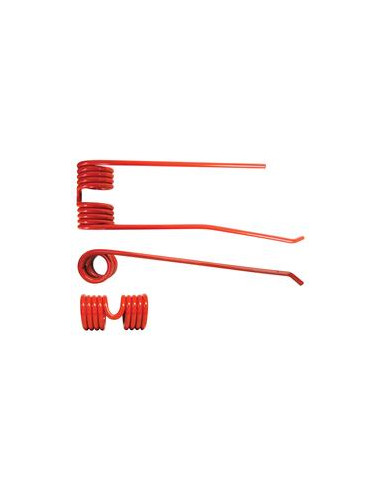 Muelle - Henificador - Izdo. - Longitud:368mm, Anchura:111mm, Ø9mm - Recambio para Lely Corresponde a: 73130