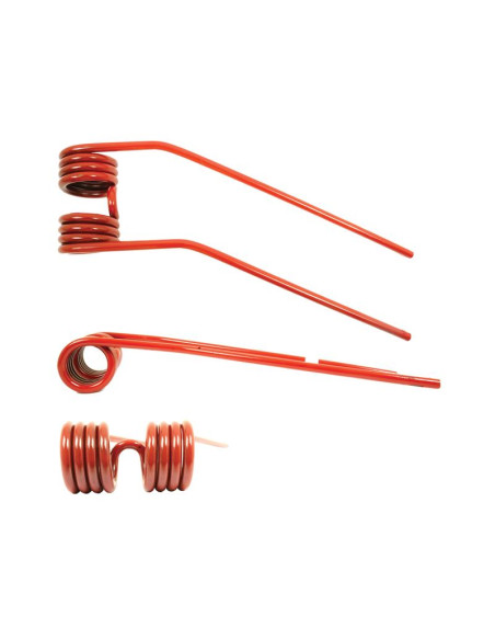 Muelle - Henificador - Izdo. - Longitud:378mm, Anchura:106mm, Ø9mm - Recambio para Fella Corresponde a: 487134