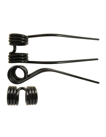 Muelle - Henificador - Izdo. - Longitud:392mm, Anchura:108mm, Ø9.5mm - Recambio para Stoll Corresponde a: 0673744