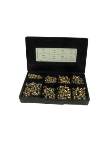 Caja 185 pzas. Surtido Engrasadores - Pulgadas