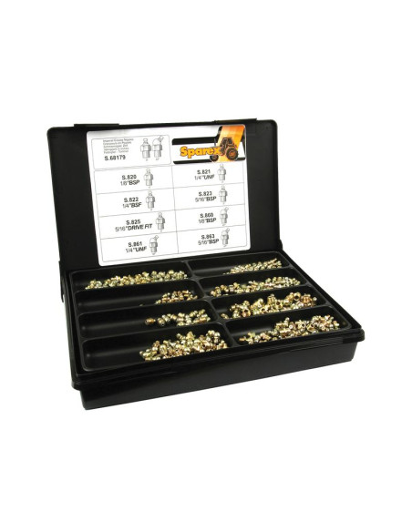 Caja 280 pzas. Surtido Engrasadores - Pulgadas