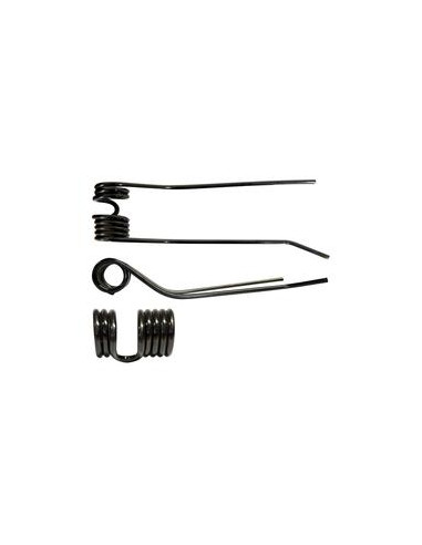 Muelle - Henificador - Izdo. - Longitud:401mm, Anchura:102mm, Ø9mm - Recambio para Deutz-Fahr Corresponde a: 06580647