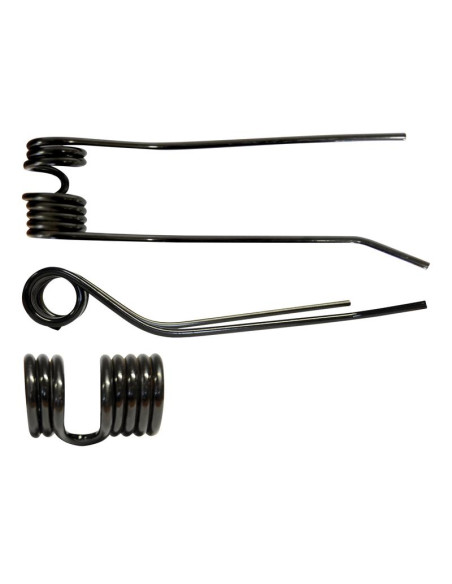 Muelle - Henificador - Izdo. - Longitud:401mm, Anchura:102mm, Ø9mm - Recambio para Deutz-Fahr Corresponde a: 06580647