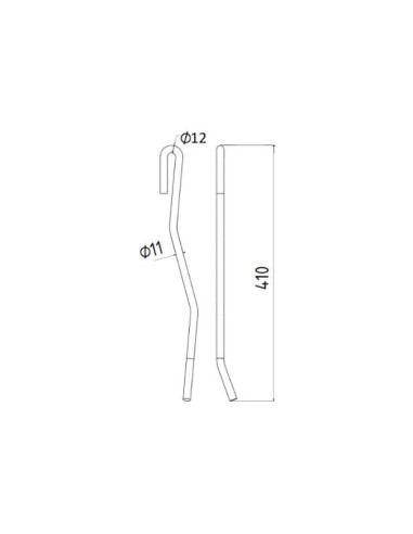 Muelle - Henificador - Izdo. - Longitud:420mm,...