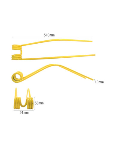 Muelle - Rastrillo - - - Longitud:510mm,...