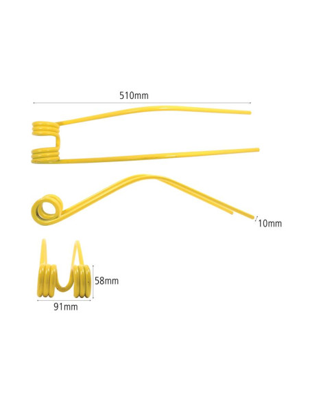 Muelle - Rastrillo - - - Longitud:510mm, Anchura:91mm, Ø10mm - Recambio para Niemeyer Corresponde a: 600034