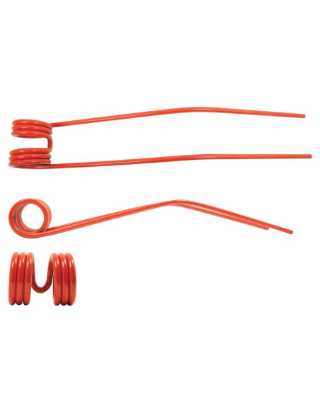 Muelle - Rastrillo - - - Longitud:600mm, Anchura:86mm, Ø9mm - Recambio para Claas, Bautz Corresponde a: 9554830