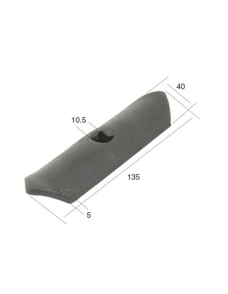 Puntera Cultivador Doble 135x40x5mm Corresponde a: 01200229
