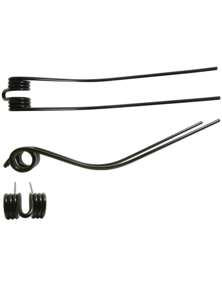 Muelle - Rastrillo - Dcha/Izda - Longitud:560mm, Anchura:92mm, Ø9.9mm - Recambio para Fella Corresponde a: 160111