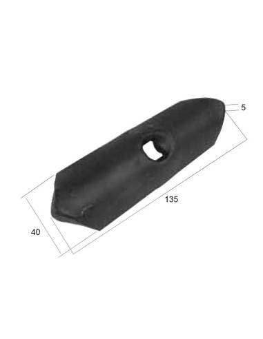 Puntera Cultivador Doble 135x40x5mm Corresponde...