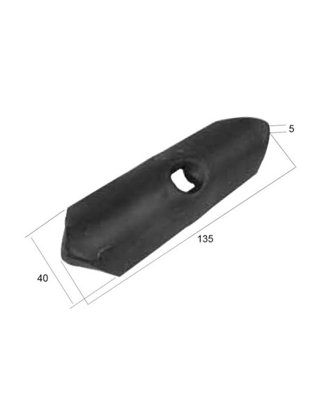 Puntera Cultivador Doble 135x40x5mm Corresponde a: 229901
