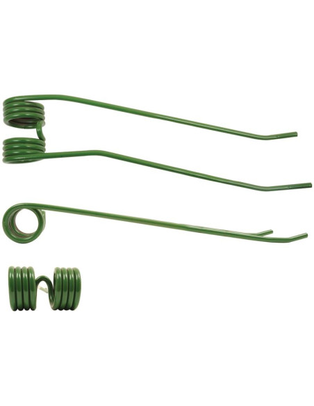 Muelle - Rastrillo - Dcho. - Longitud:441mm, Anchura:92mm, Ø8mm - Recambio para Fella, New Holland, Stoll Corresponde a: 539281