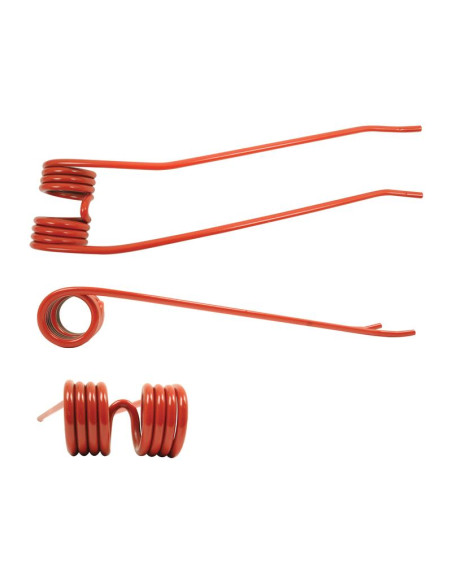 Muelle - Rastrillo - Izdo. - Longitud:441mm, Anchura:92mm, Ø8mm - Recambio para Fella, New Holland, Stoll Corresponde a: 539330