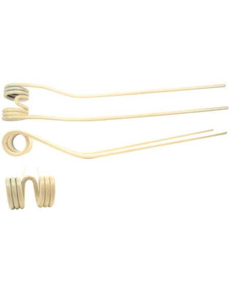 Muelle - Rastrillo - Izdo. - Longitud:630mm, Anchura:97mm, Ø10mm - Recambio para Krone Corresponde a: 2650640