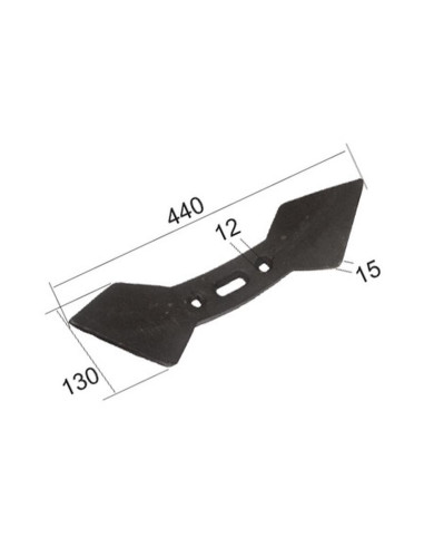 Puntera Doble Reversible 440x130x20mm Distancia...